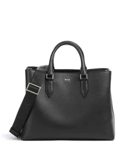 Alyce Handtasche genarbtes Rindsleder schwarz