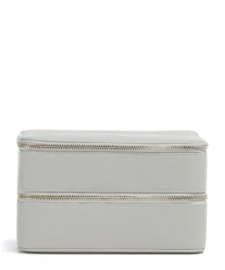 Aurora Schmuckkasten Lederimitat hellgrau