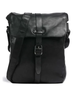 Barbershop Verdi Umhängetasche genarbtes Leder schwarz