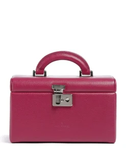 Beluga Schmuckkasten genarbtes Rindsleder brombeer