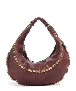 Beuteltasche fein genarbtes Rindsleder bordeaux