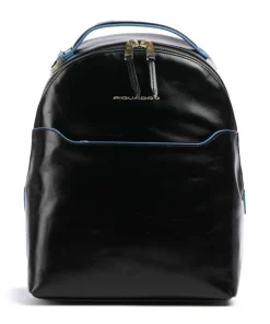 Blue Square Rucksack fein genarbtes Rindsleder schwarz