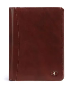Gaucho A4 Rits Mappe fein genarbtes Rindsleder cognac