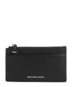 Jet Set Kreditkartenetui genarbtes Rindsleder schwarz