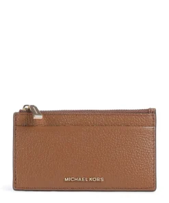 Jet Set Kreditkartenetui genarbtes Rindsleder braun