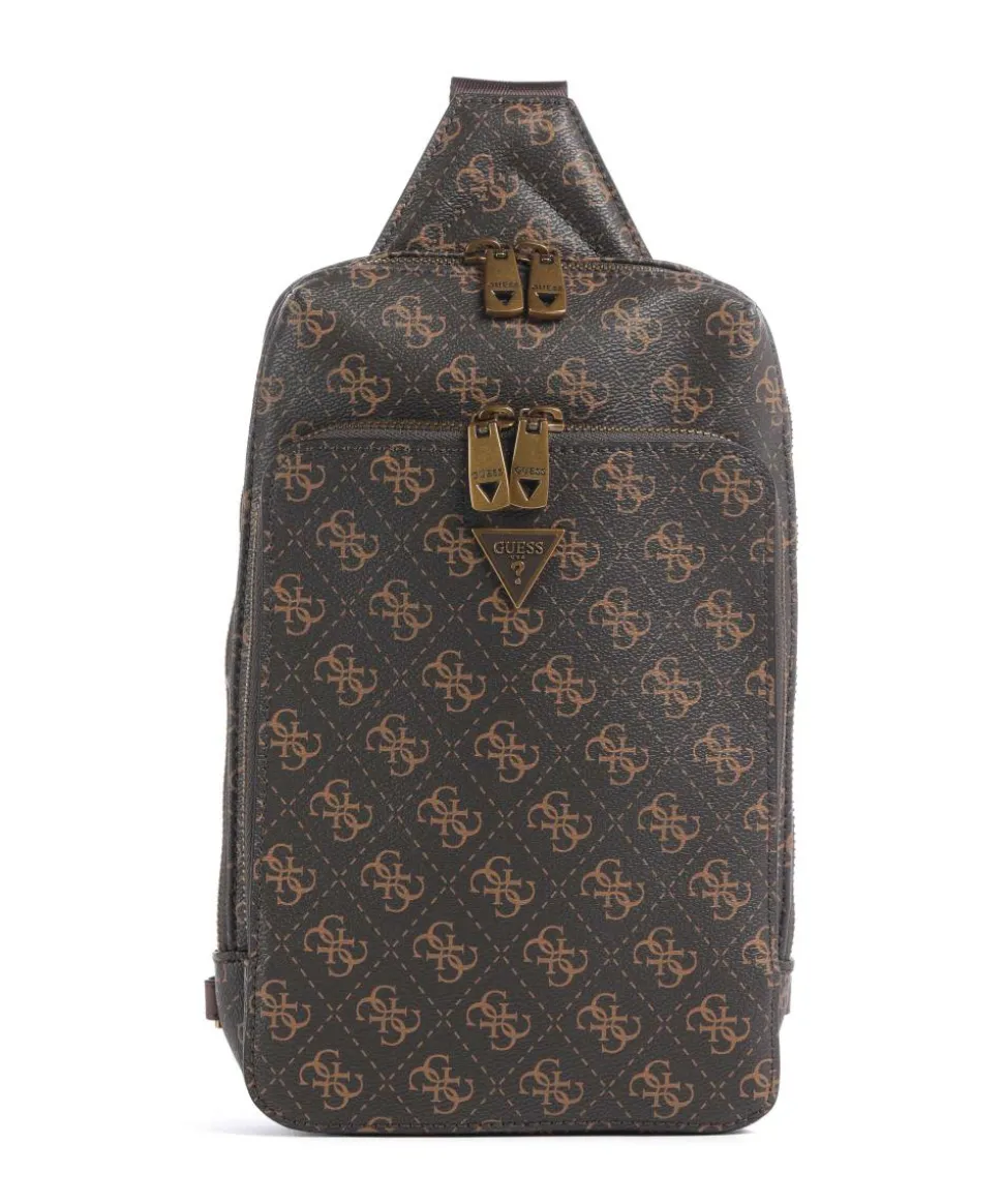 Milano Slingbag Lederimitat dunkelbraun