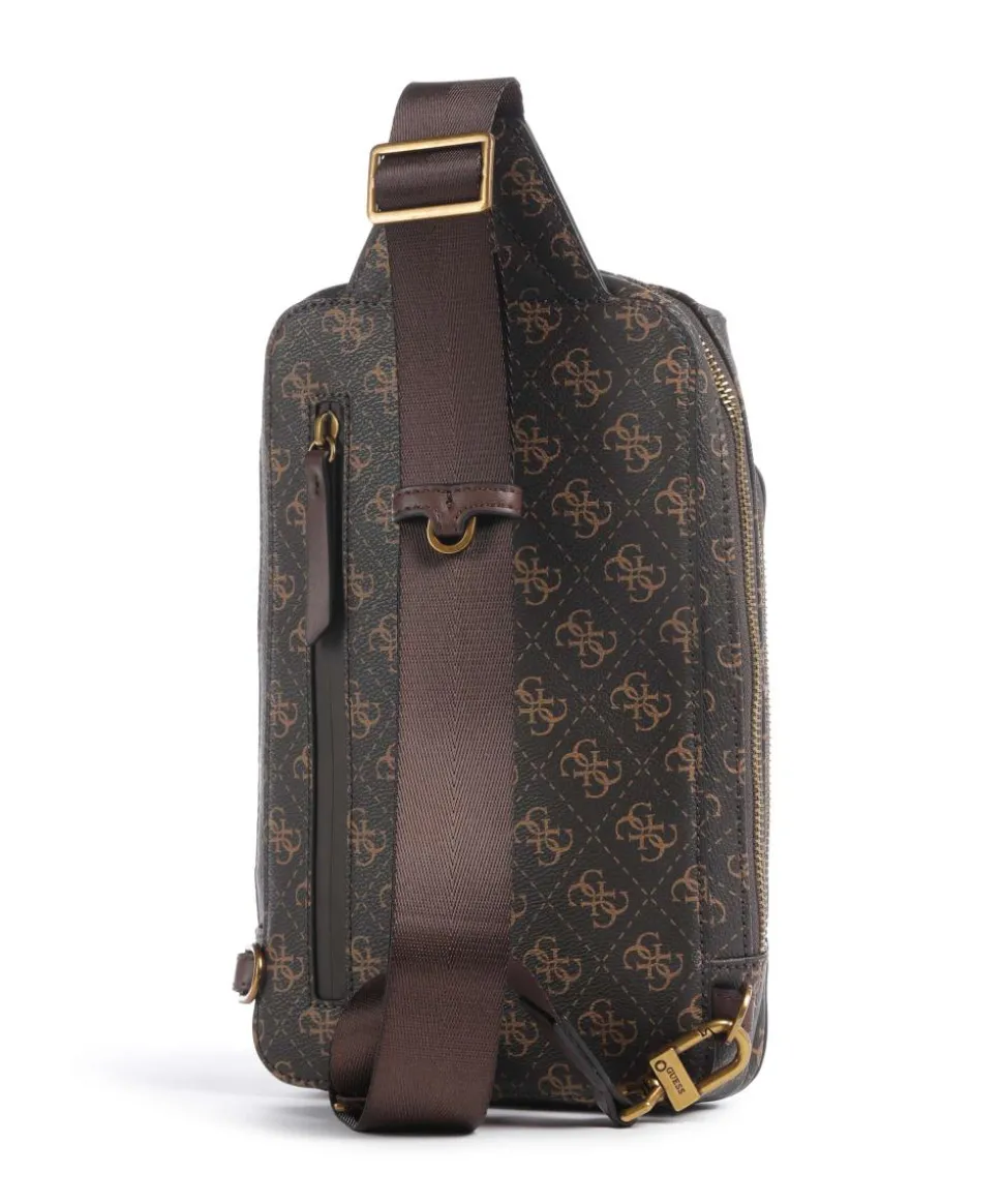 Milano Slingbag Lederimitat dunkelbraun