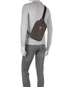 Milano Slingbag Lederimitat dunkelbraun