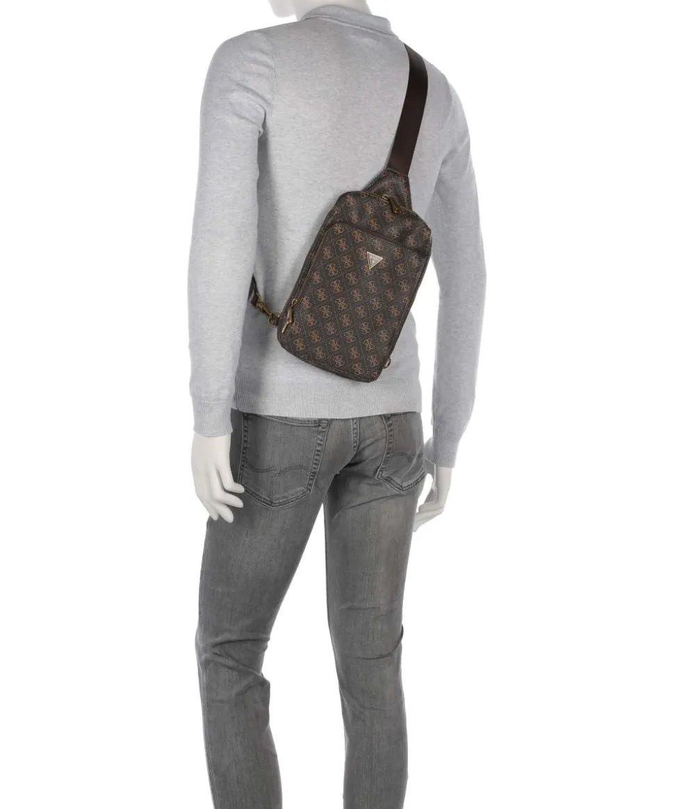 Milano Slingbag Lederimitat dunkelbraun