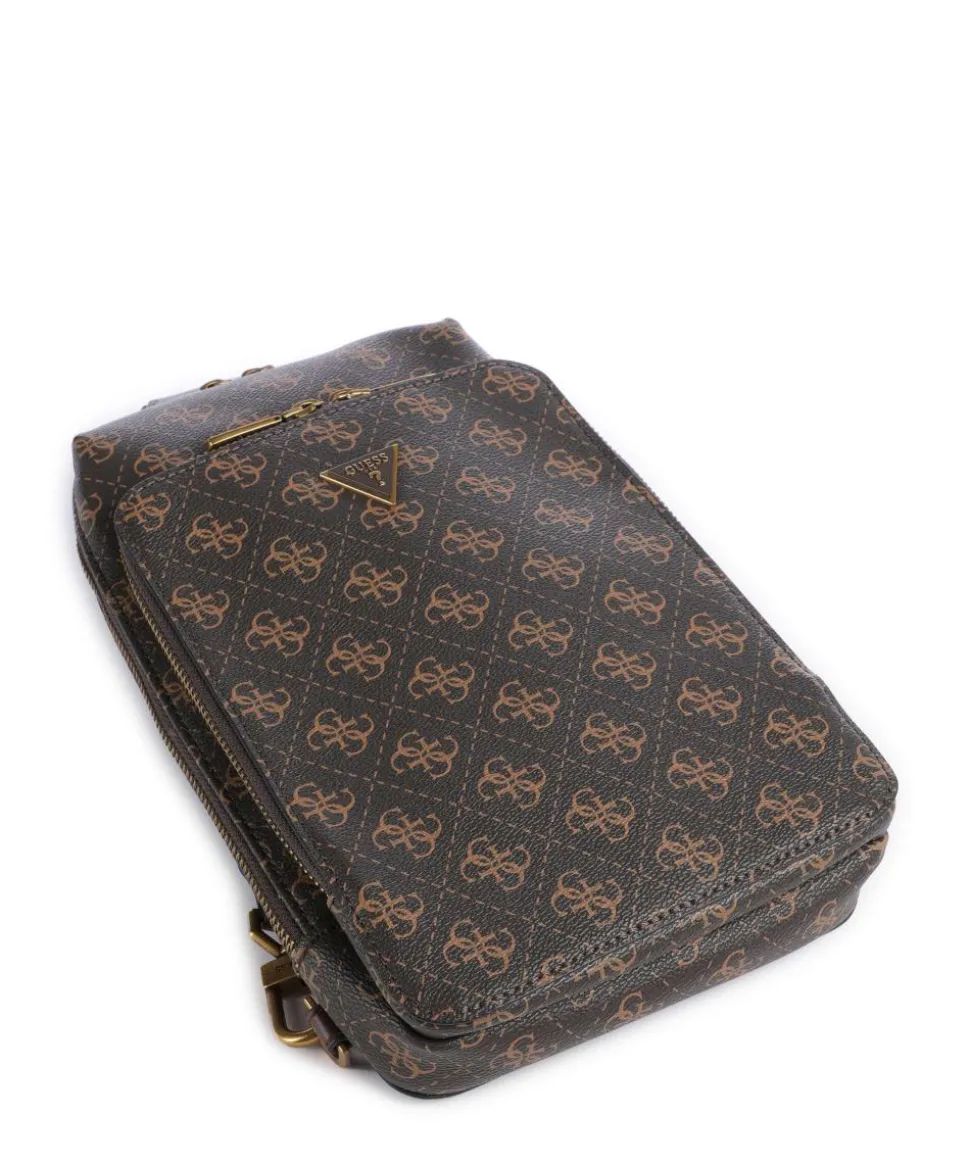 Milano Slingbag Lederimitat dunkelbraun